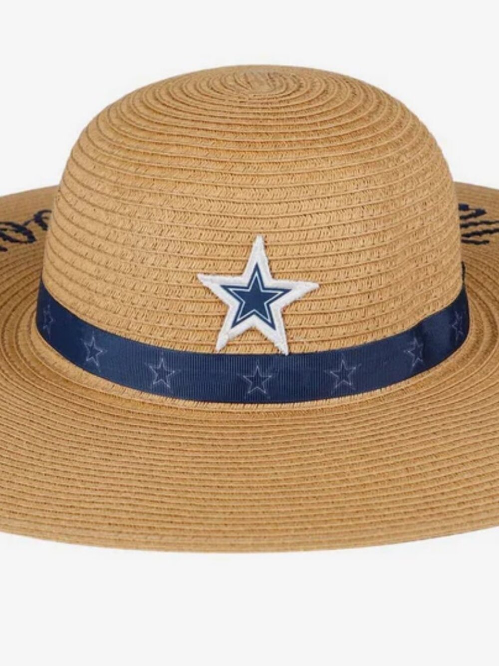 Dallas Cowboys Womens Wordmark Beach Straw Hat